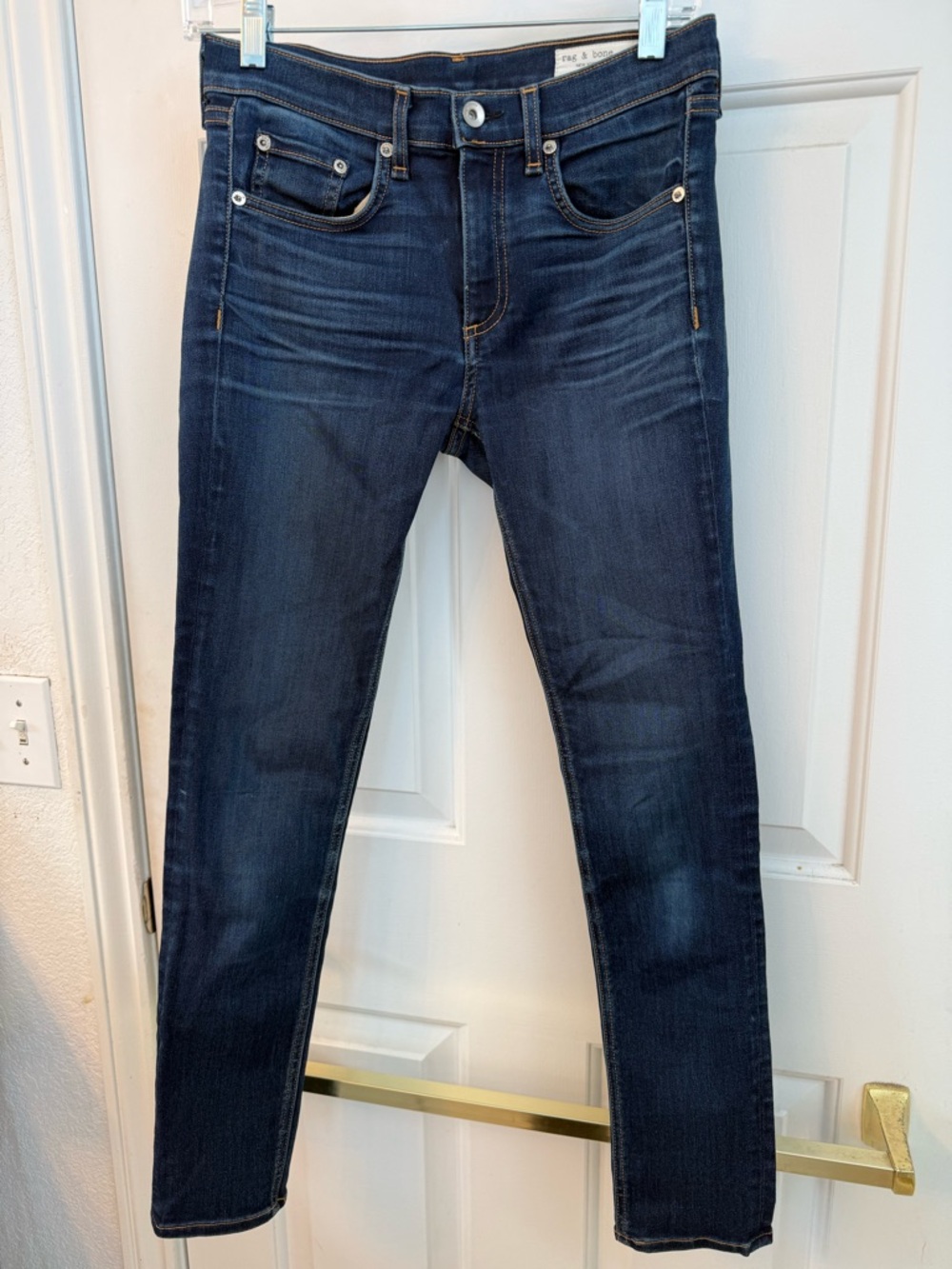 rag & bone Men's Dark Indigo Skinny Jeans